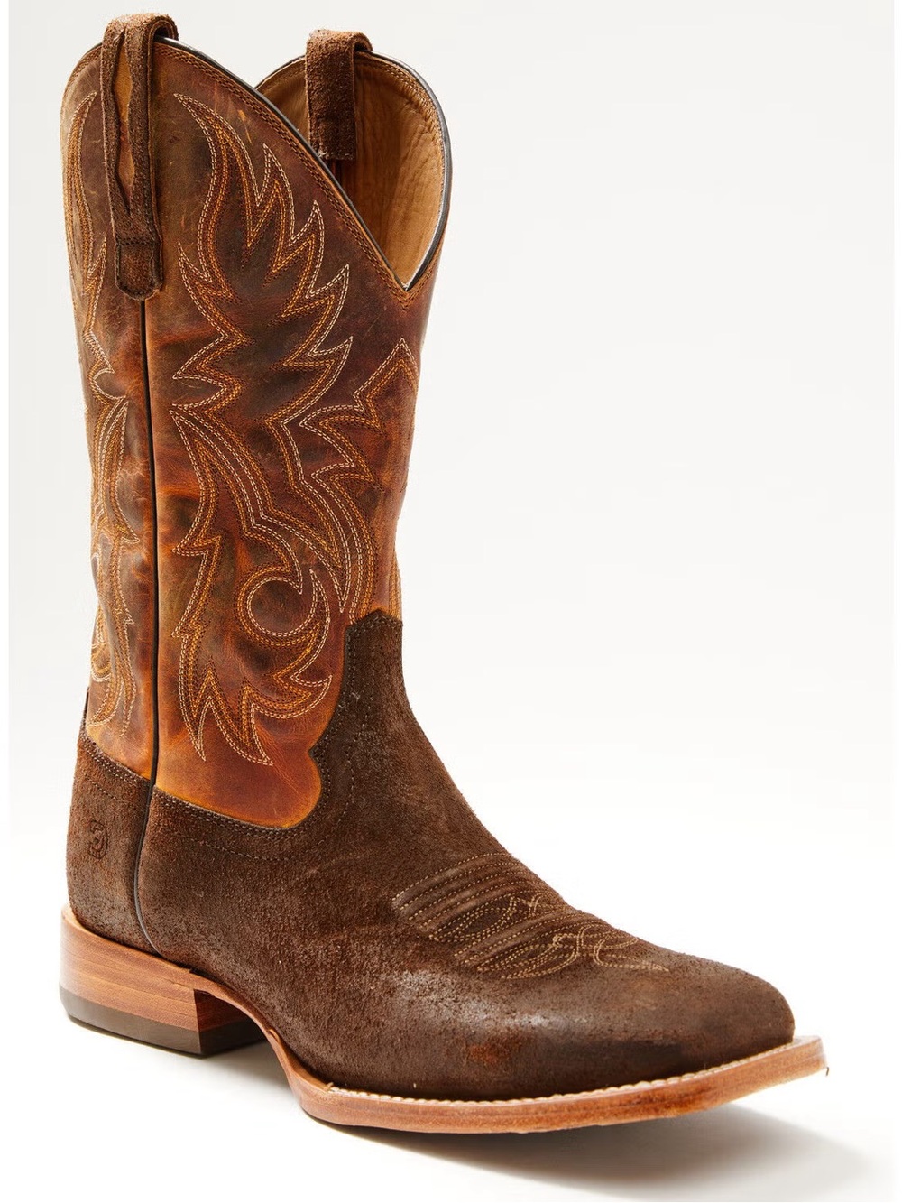 DURANGO MEN'S ARENA ELITE 13" ROUGHOUT ROPER BOOTS - BROAD SQUARE TOE Size 10.5